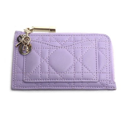 Dior ディオール レディディオール カナージュ コインケース パープル S0965ONMJ レディース【中古】