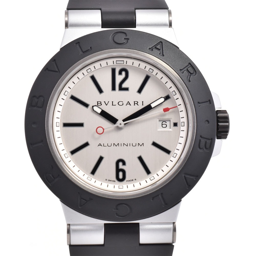 ブルガリ BVLGARI AL44TA アルミニウム デイト 自動巻き メンズ 美品 箱・保証書付き O#146004