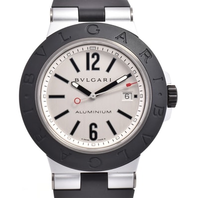 ブルガリ BVLGARI AL44TA アルミニウム デイト 自動巻き メンズ 美品 箱・保証書付き O#146004