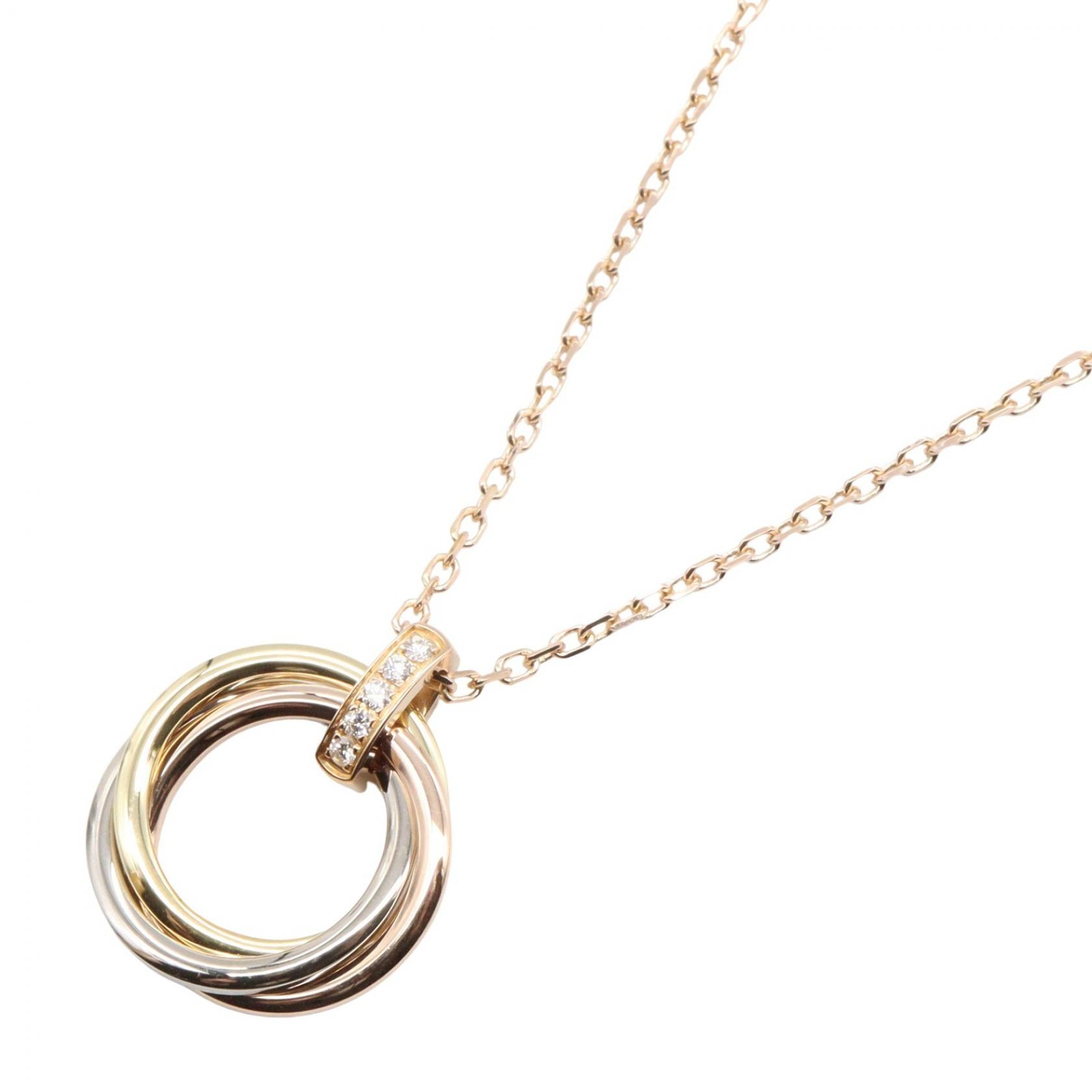 カルティエ CARTIER トリニティネックレス ダイヤ ネックレス ジュエリー K18(イエローゴールド) K18WG(ホワイトゴールド) K18PG(ピンクゴールド) / ダイヤモンド レディース ゴールド系 / シルバー系 /