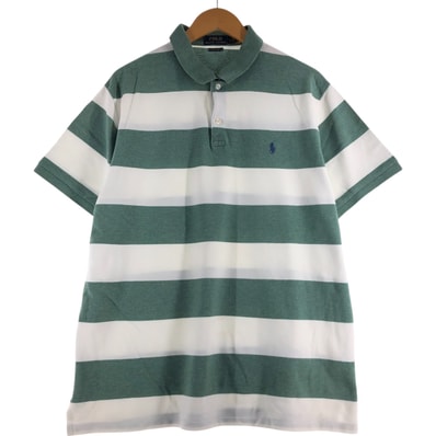 古着 ラルフローレン Ralph Lauren POLO RALPH LAUREN CUSTOM SLIM FIT 半袖 ボーダー ポロシャツ メンズL相当/eaa559658