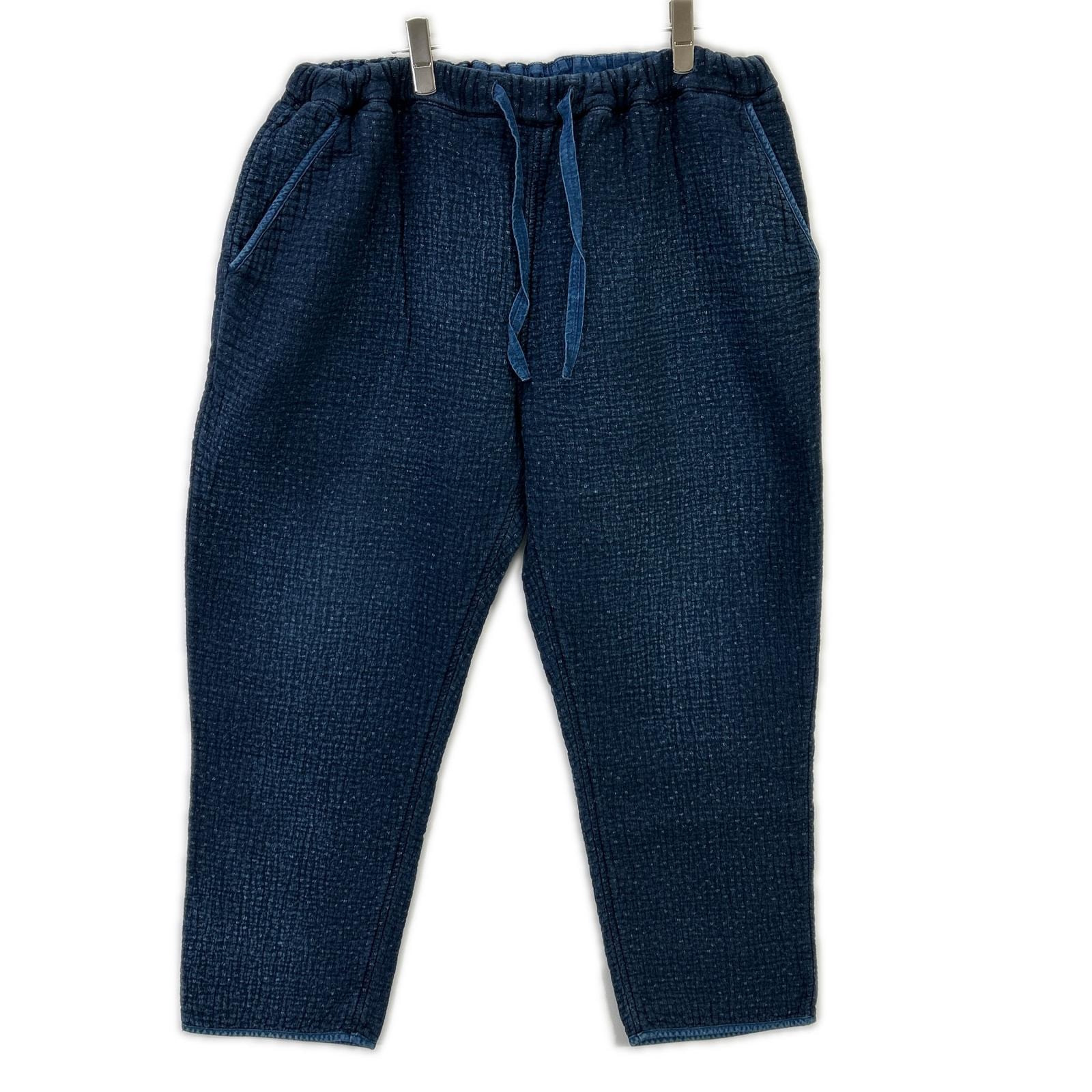 ポータークラシック インディゴ 刺し子 NEW SASIKO CROPPED PANTS/ニュー刺し子クロップドパンツ