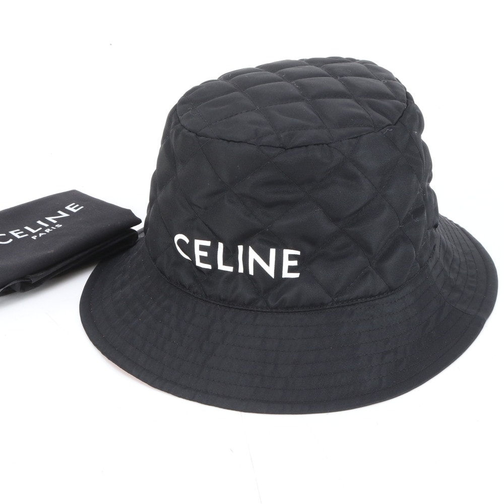 ■極美品 セリーヌ キルティング バケット バケハ 帽子 2AUB0930C