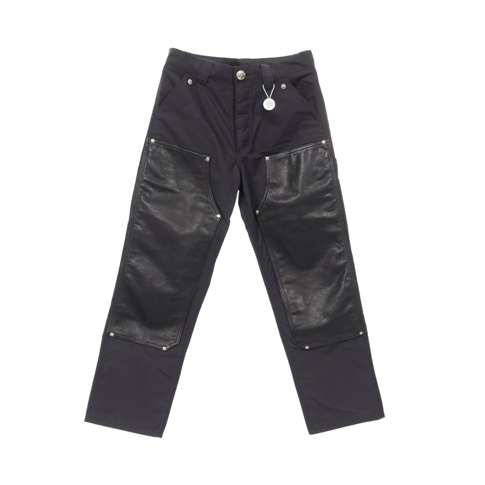 Chrome Hearts Cemetery Cross Patch Double-Knee Carpenter Pants "Dark Navy"