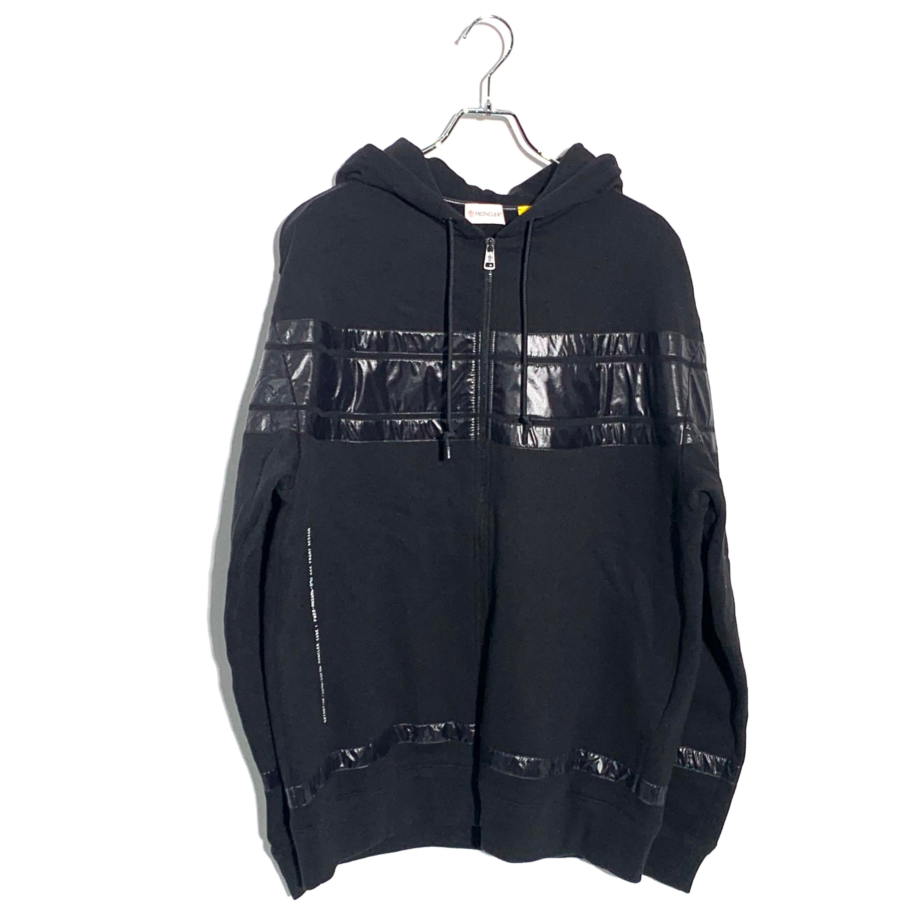 MONCLER GENIUS FRAGMENT nylon stripes zip up Black 22FW