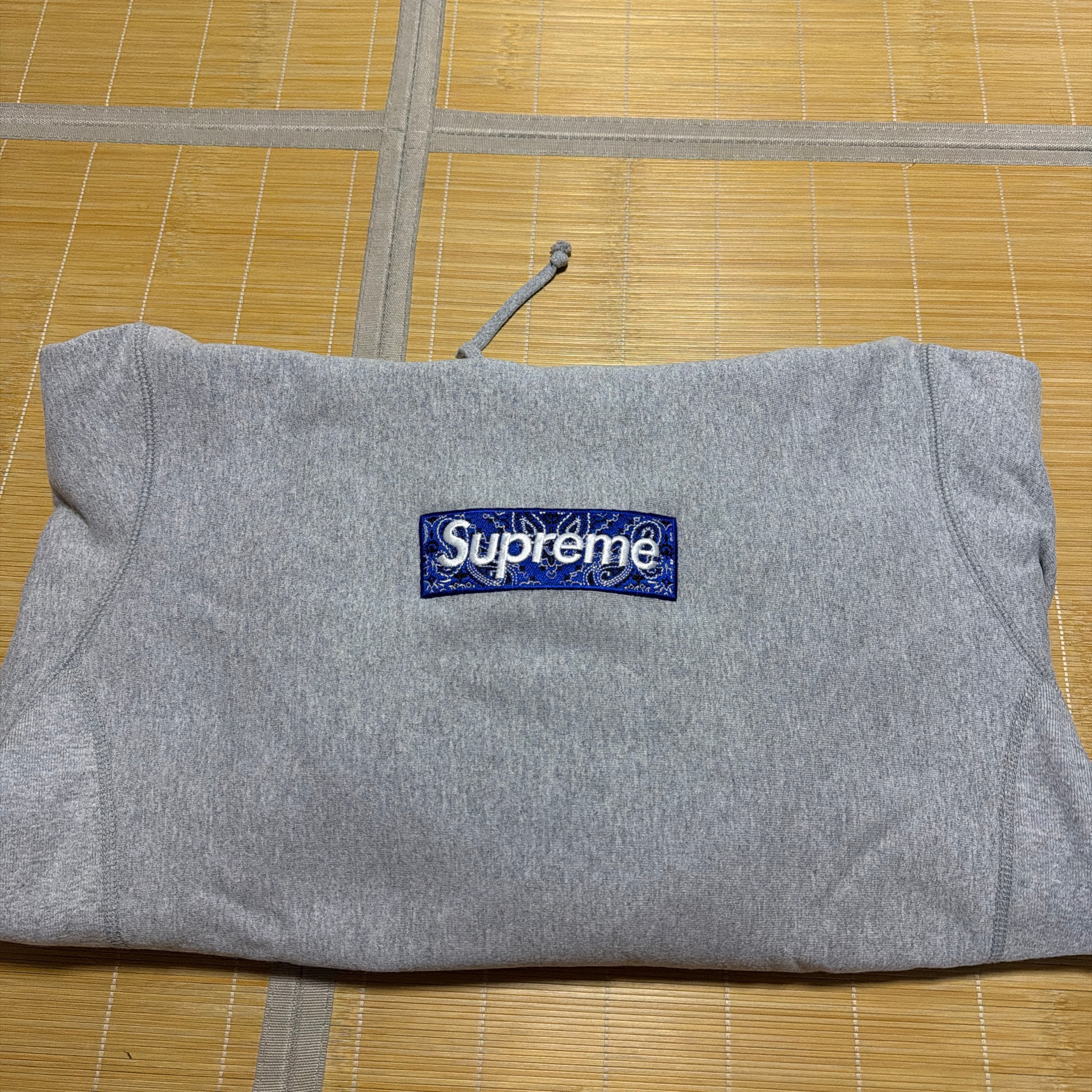 Supreme Bandana Box Logo Hooded Sweatshirt "Grey"