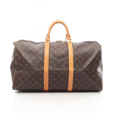 ルイ・ヴィトン LOUIS VUITTON キーポル50 モノグラム ボストンバッグ バッグ PVCコーティングキャンバス レザー モノグラム メンズ レディース ブラウン系 M41426 【中古】
