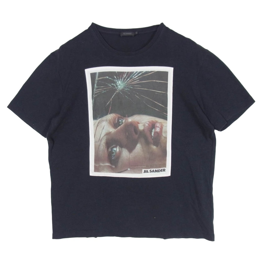JIL SANDER ジルサンダー Tシャツ JSML707501 イタリア製 クルーネック パッチワーク 半袖 Tシャツ カットソー グレー系 S【中古】