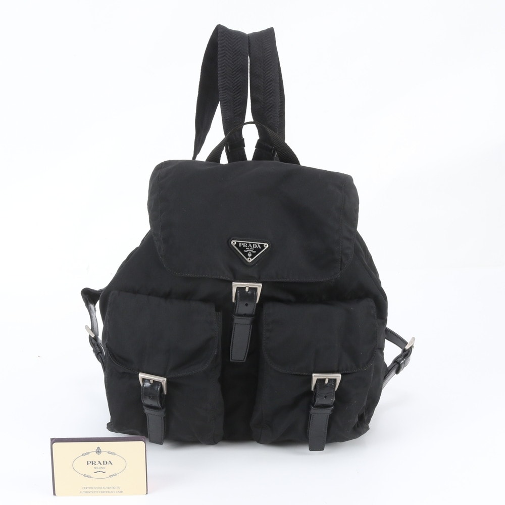 ■美品 プラダ テスート ナイロントライアングルロゴ 白タグ付 B2811