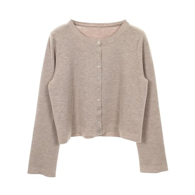 フォクシー FOXEY エブリデイ カーディガン 衣料品 トップス カシミヤ シルク レディース ブラウン系 【中古】