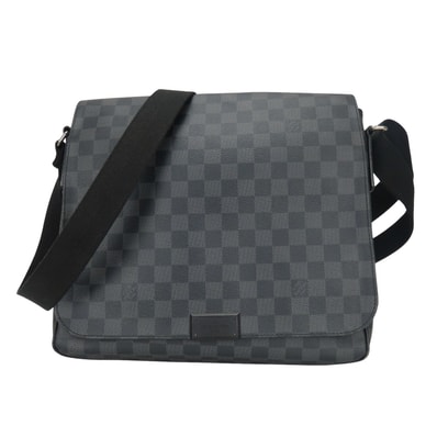 【中古】 ルイ・ヴィトン ショルダーバッグ ディストリクトMM N41272 ダミエグラフィット ブラック グレー 斜め掛け メッセンジャー メンズ 男性 LOUIS VUITTON