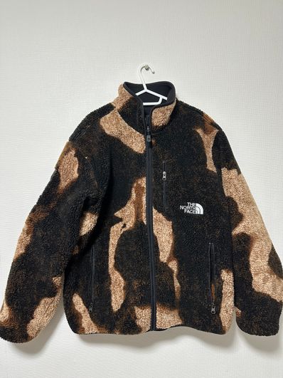 Supreme x The North Face Bleached Denim Print Fleece Jacket "Black"