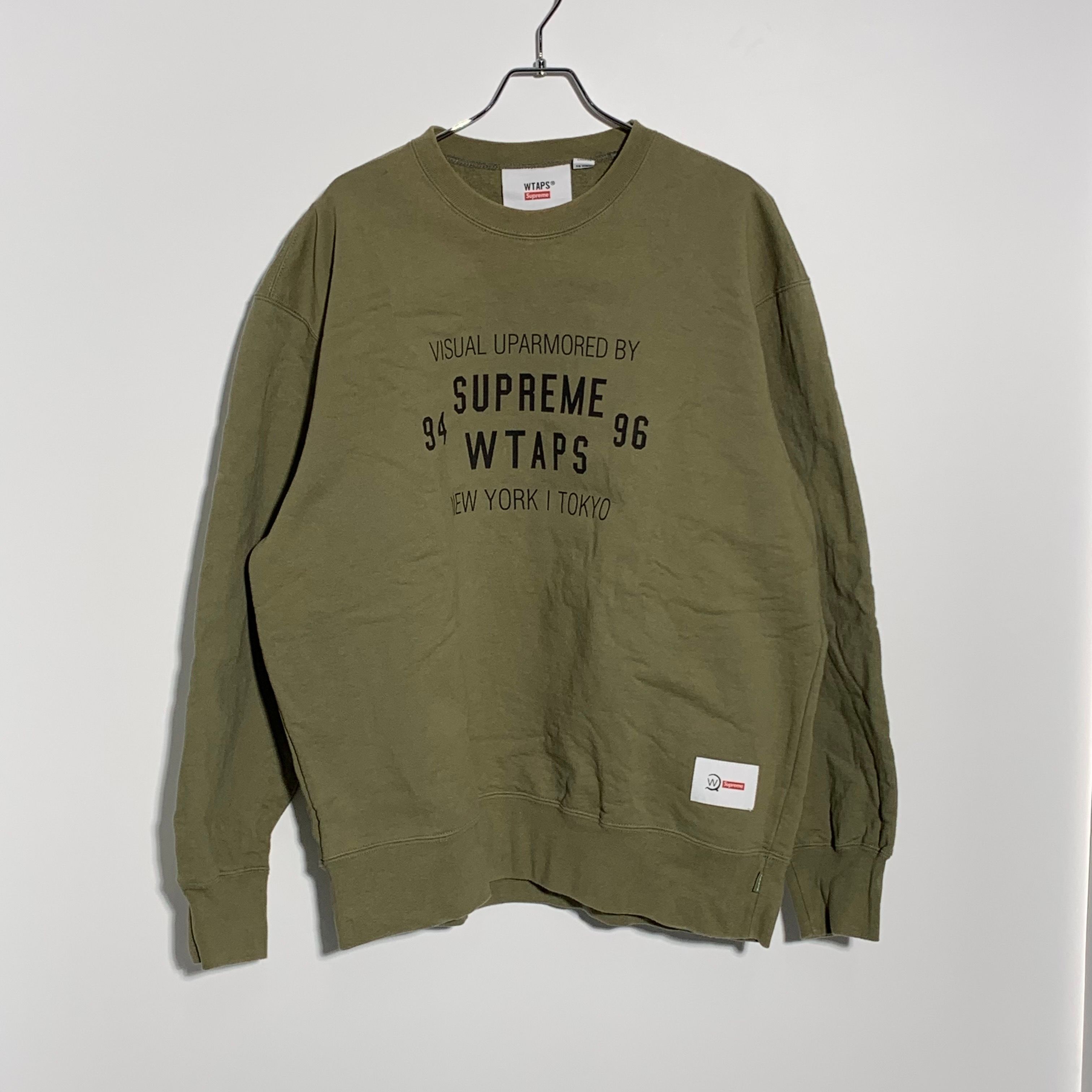 Supreme / WTAPS Crewneck "Light Olive"