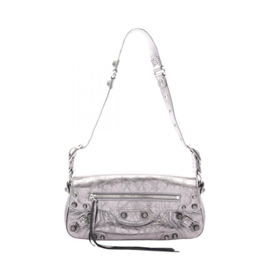 バレンシアガ BALENCIAGA ル カゴール S ショルダーバッグ バッグ レザー レディース シルバー系 771640 【中古】