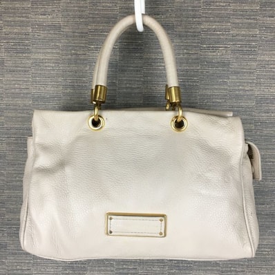 MARC BY MARC JACOBS/マークジェイコブス レザーハンドバッグ ベージュ ロゴ 管NO.B20-14