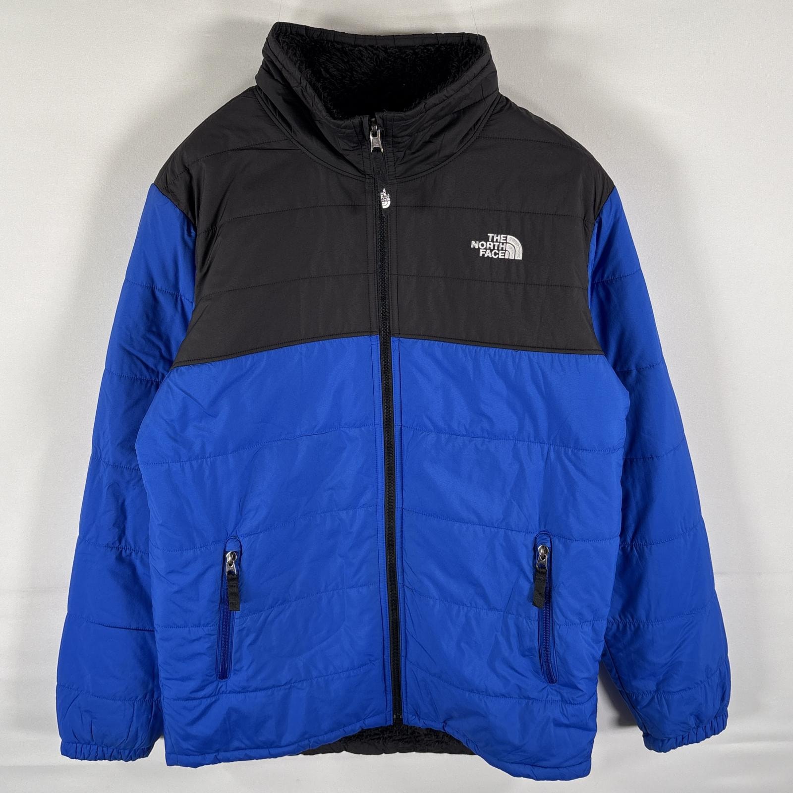 古着 ザ・ノースフェイス THE NORTH FACE ナイロンジャケット リバーシブル フリース ボア ツートンカラー XL 裏面 ブラック ボーイズ