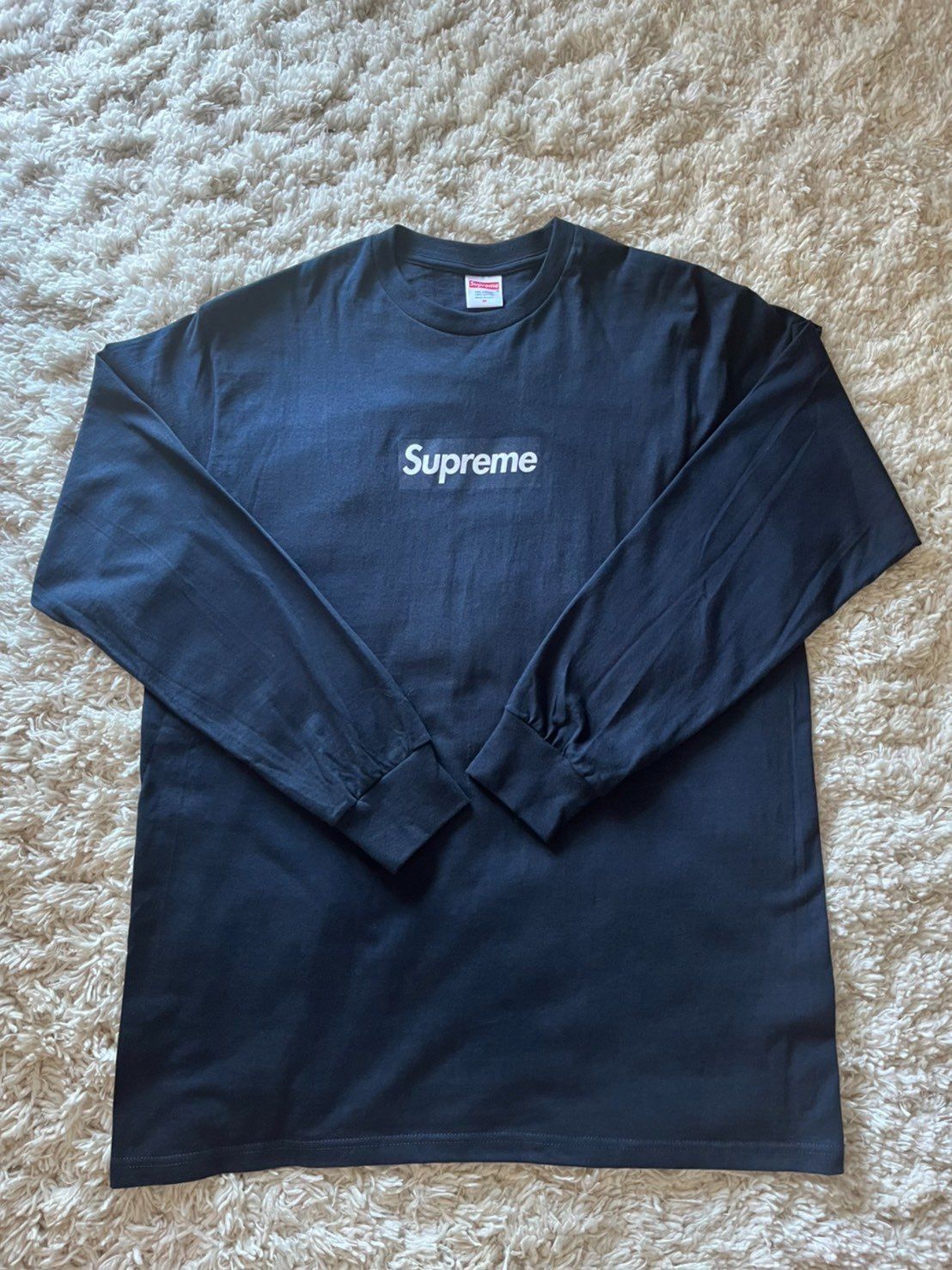Supreme Box Logo L/S Tee "Navy"
