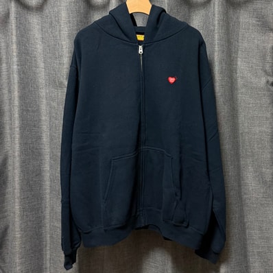 HUMAN MADE Classic Zip-Up Sweat Hoodie "Navy"