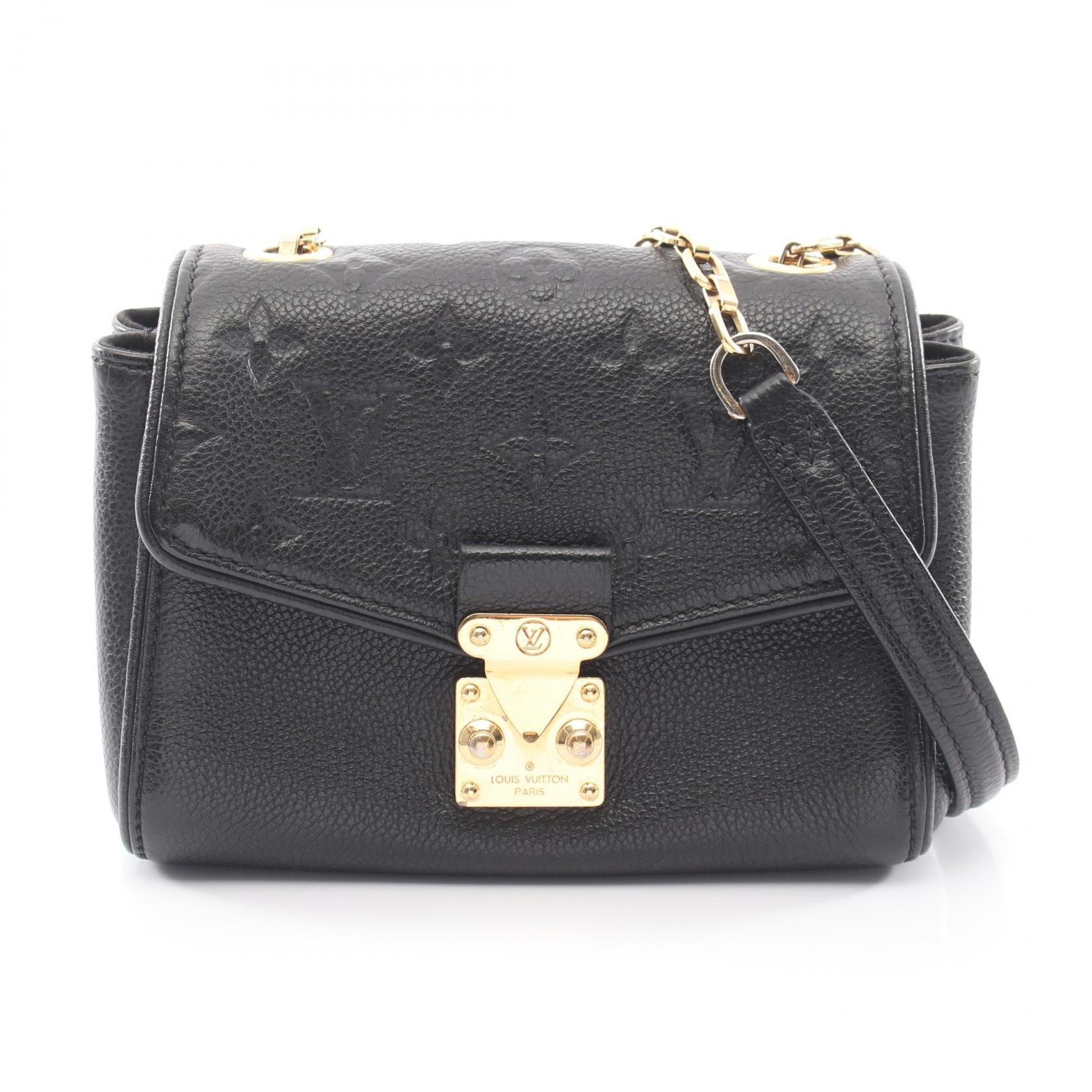 ルイ・ヴィトン LOUIS VUITTON サンジェルマンBB ショルダーバッグ バッグ レザー モノグラム・アンプラント ノワール レディース ブラック系 M94552 【中古】