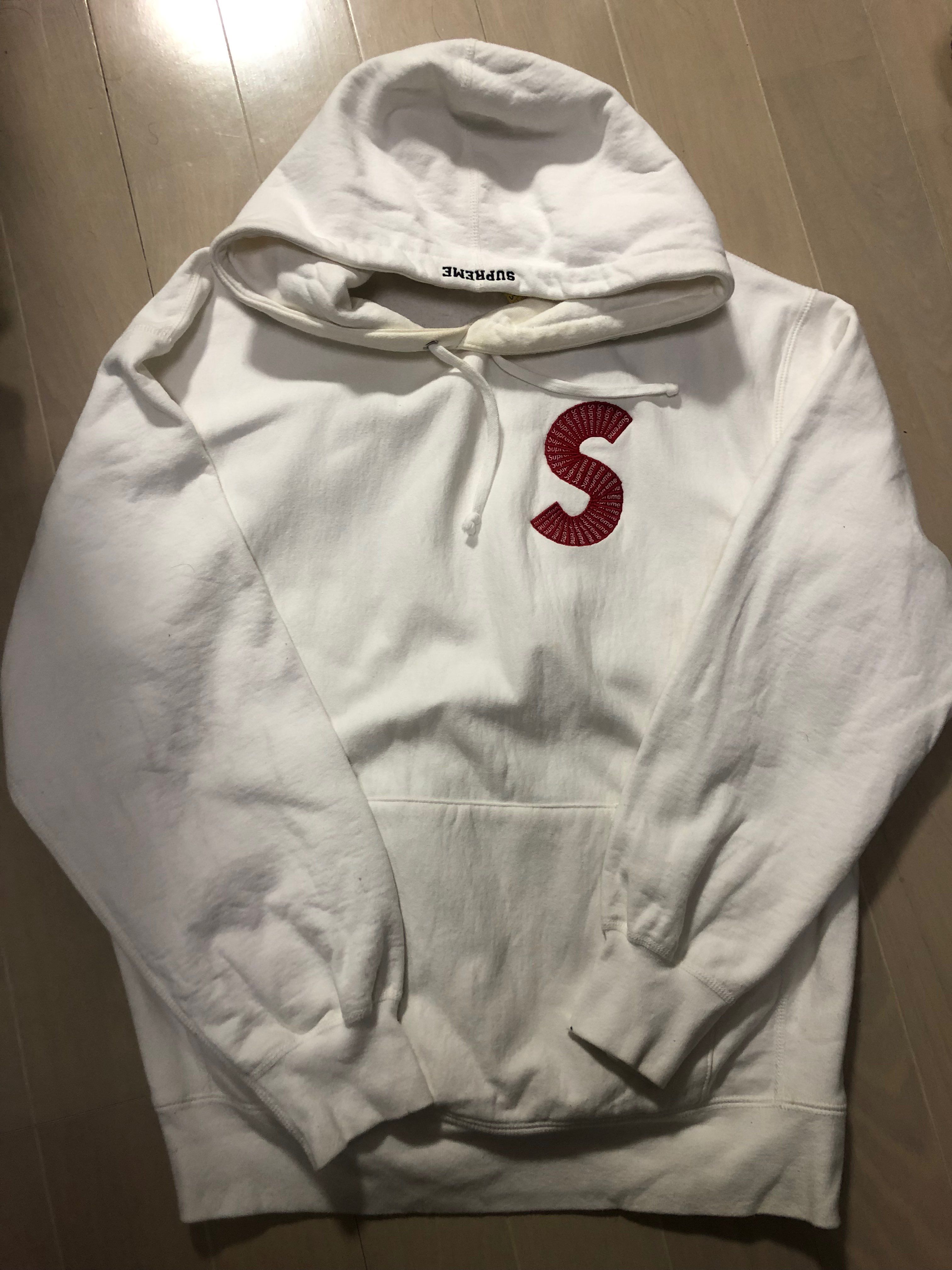 Supreme S Logo Hooded Sweatshirt "White" (20FW)