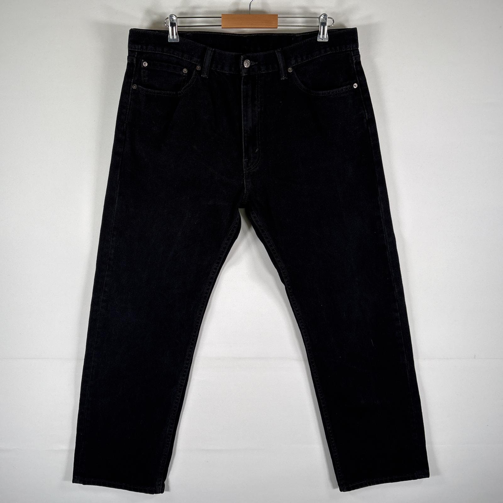 古着 リーバイス Levi's デニムパンツ 505 ストレート ジップ 5ポケット 色落ち w40 L32  ブラック メンズ