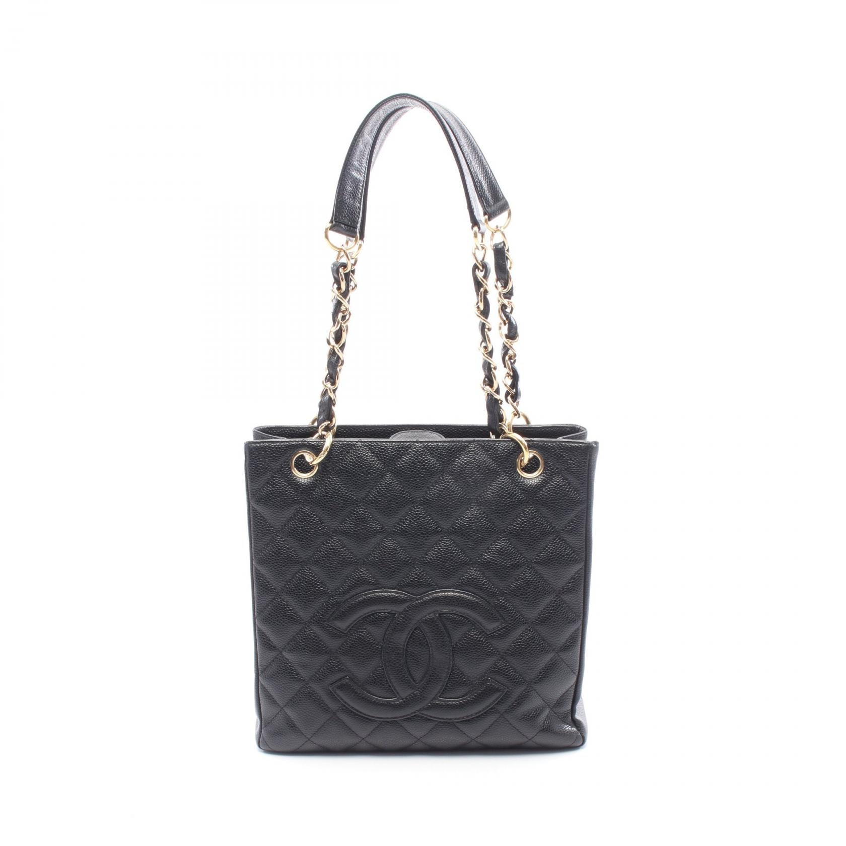 シャネル CHANEL マトラッセ PST トートバッグ バッグ キャビアスキン(グレインドカーフ) レディース ブラック系 A20994 【中古】