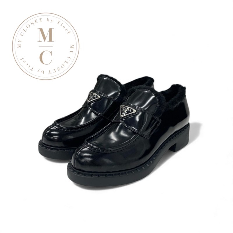 新品・未使用(ワケあり)】プラダ PRADA チョコレート ローファー 革靴