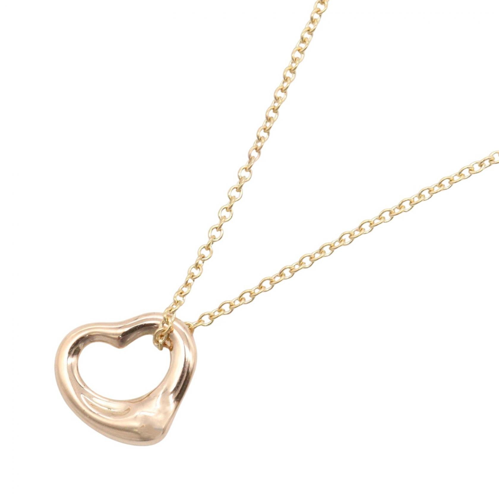 ティファニー TIFFANY&CO オープンハートネックレス ネックレス ジュエリー K18PG(ピンクゴールド) レディース ゴールド系 【中古】