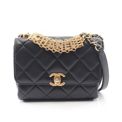 シャネル CHANEL マトラッセ ショルダーバッグ バッグ ラムスキン(羊革) レディース ブラック系 【中古】