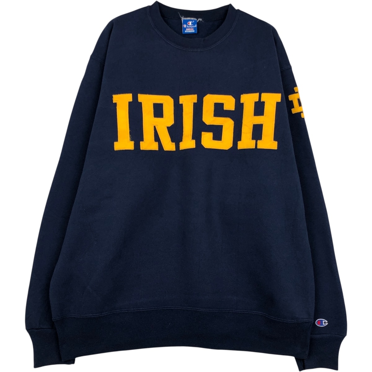 古着 90年代 チャンピオン Champion FIGHTIN' IRISH ノートルダム大学 ファイティングアイリッシュ カレッジスウェットシャツ トレーナー USA製 メンズXL相当 ヴィンテージ/eaa477400