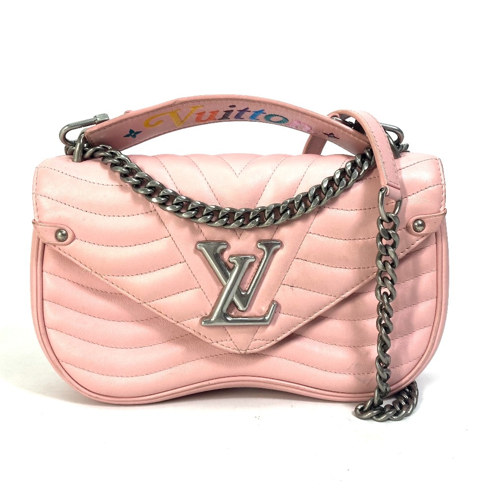 ルイヴィトン LOUIS VUITTON ニューウェーブ チェーンバッグ MM M51944 斜め掛け 2WAY ハンドバッグ ショルダーバッグ レザー ピンク