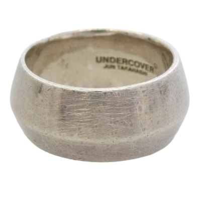 UNDERCOVER アンダーカバー リング UCA4A02 カットデザイン リング 内側ブランド刻印 シルバー系 18.5号【中古】