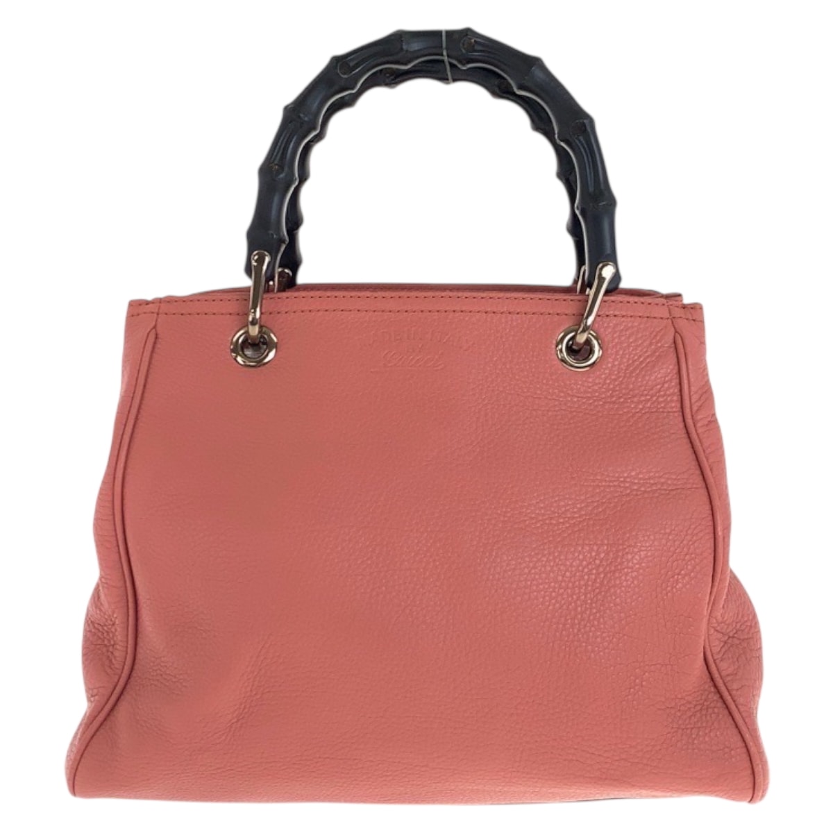 美品 GUCCI グッチ バンブー ピンク ゴールド金具 レザー トートバッグ ハンドバッグ 600588 【中古】