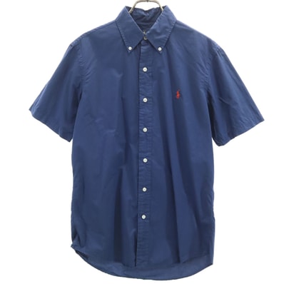 RALPH LAUREN ラルフローレン 半袖 ボタンダウンシャツ S ネイビー