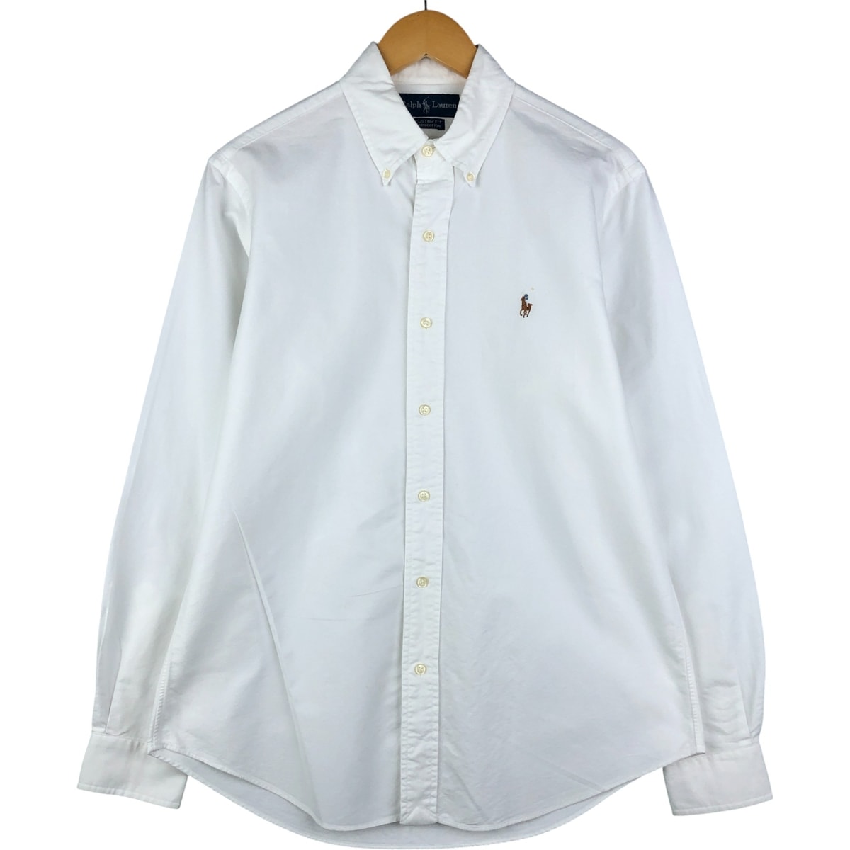 古着 ラルフローレン Ralph Lauren CUSTOM FIT 長袖 ボタンダウンシャツ メンズM相当/eaa592752