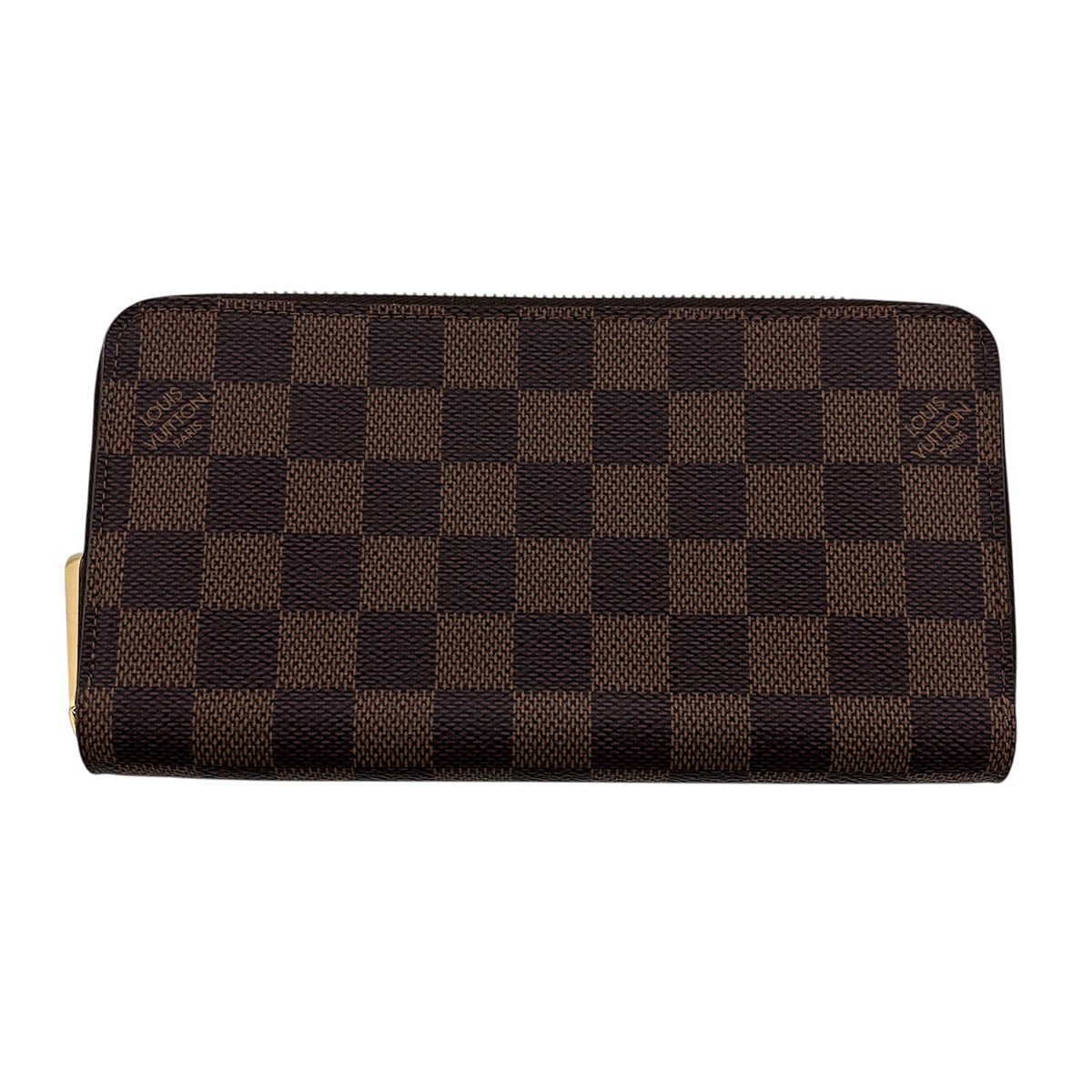 【再値下げ】LOUIS VUITTON ルイ・ヴィトン ジッピー ウォレット 長財布 N60046 ダミエキャンバス ブラウン ローズ バレリーヌ エベヌ  レディース【中古】
