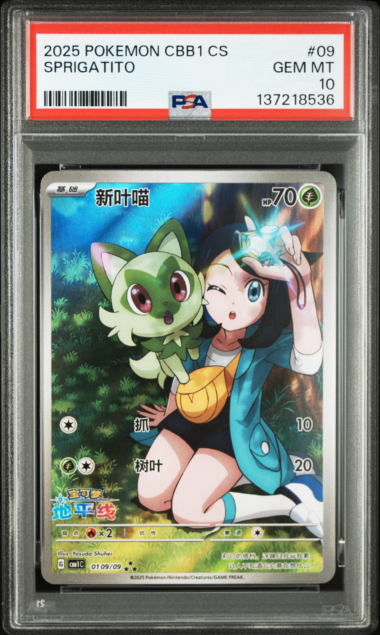 ニャオハ AR [CBB1C 01 09/09]【中国語版】(ポケモンカード ジェムパック フラッシュカード)