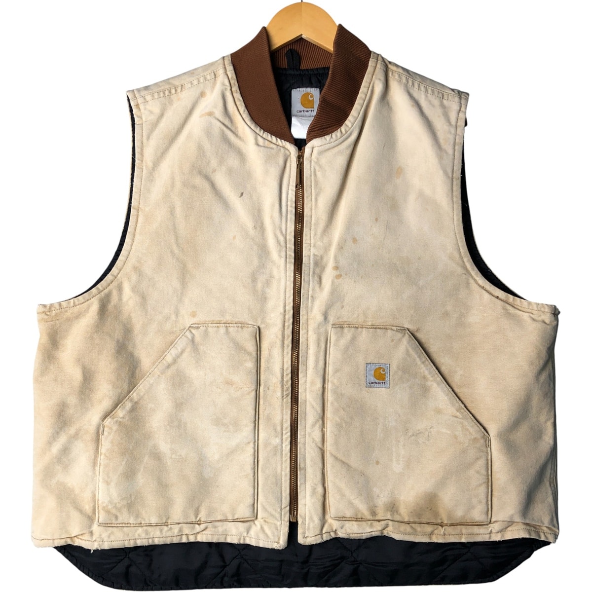 古着 カーハート Carhartt クラシックベスト 中綿入り ダックベスト メンズXL相当/evb031985