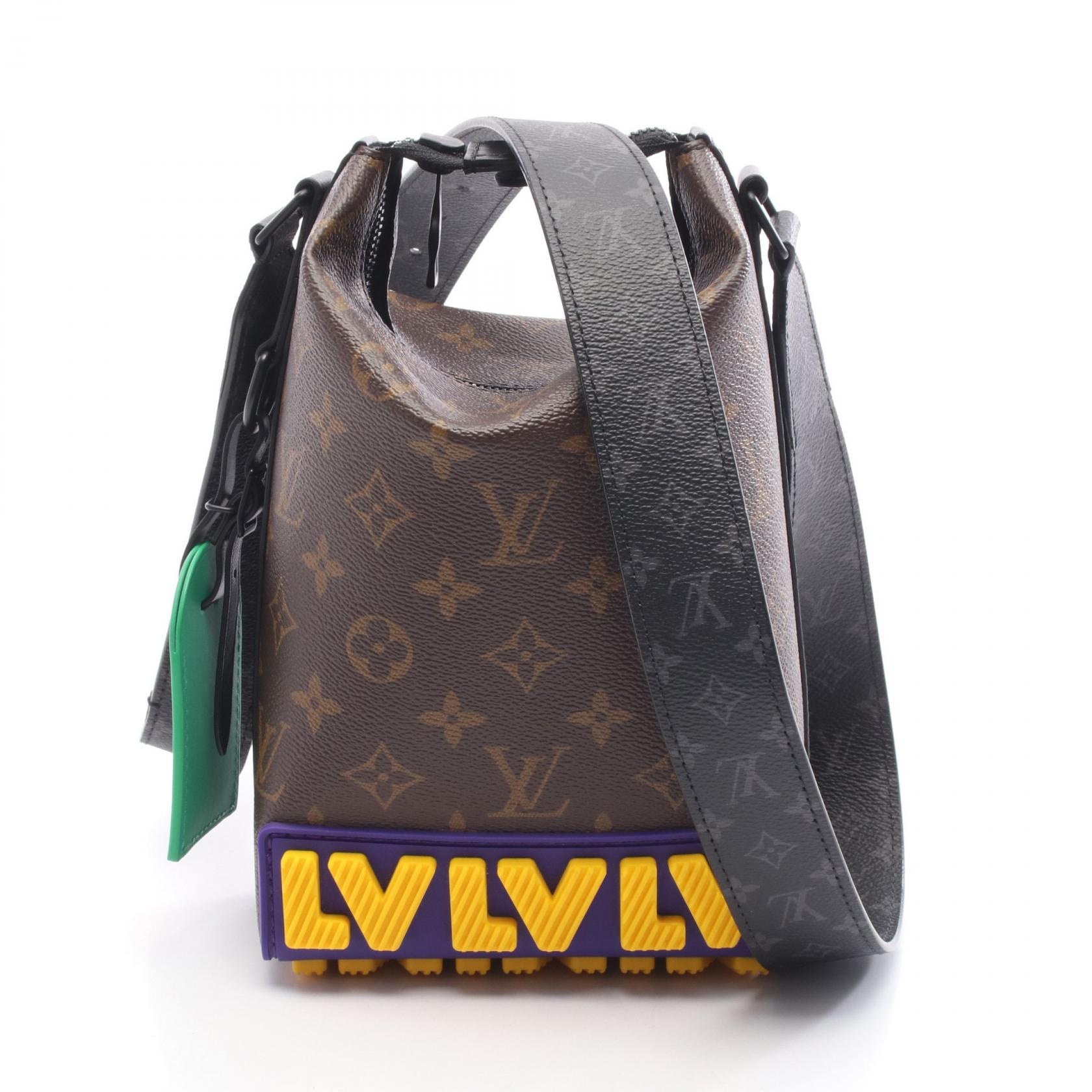 ルイ・ヴィトン LOUIS VUITTON クルーザー メッセンジャー モノグラムLVイニシャル ショルダーバッグ バッグ PVCコーティングキャンバス レザー レディース ブラウン系 / マルチカラー M57966 【中古】