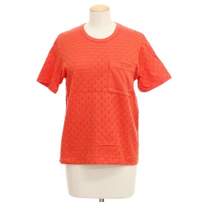 【中古】ビューティフルピープル beautiful people コットン 半袖 Tシャツ レッド【サイズ170】【レディース】