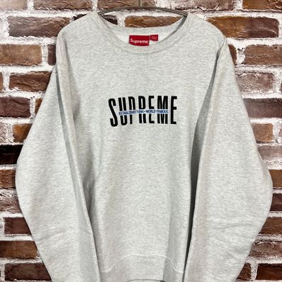 Supreme World Famous Crewneck "Ash Grey"