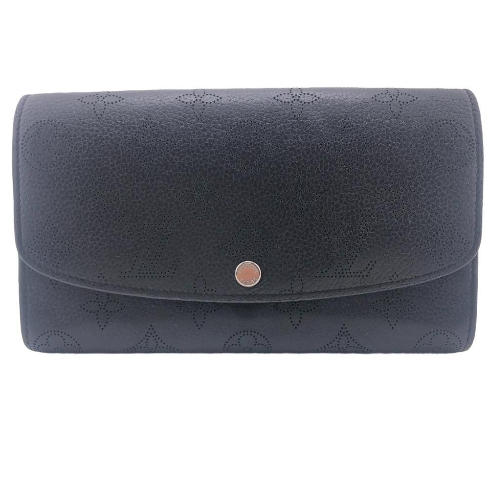 ルイヴィトン LOUIS VUITTON 長財布 マヒナ ポルトフォイユイリス M60143 ブラック