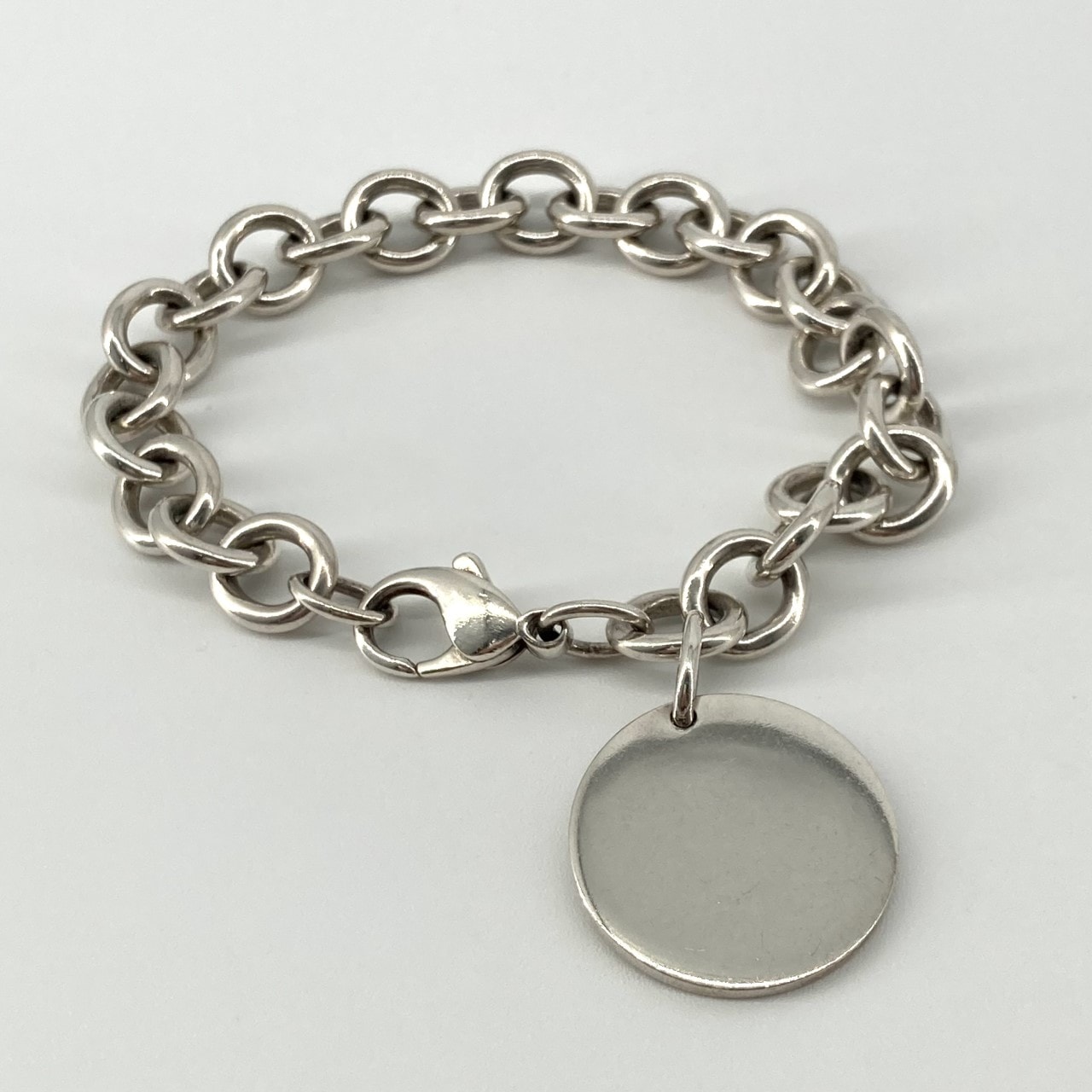 TIFFANY&Co.(ティファニー) リターン トゥ ティファニー ラウンドタグ チェーン Ag925 ブレスレット 35.72g シルバー