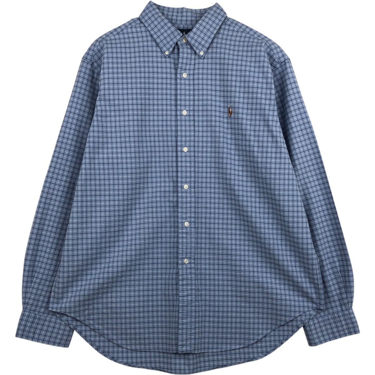 古着 ラルフローレン Ralph Lauren CLASSIC FIT クラシックフィット 長袖 ボタンダウンチェックシャツ メンズXL相当/eaa628787