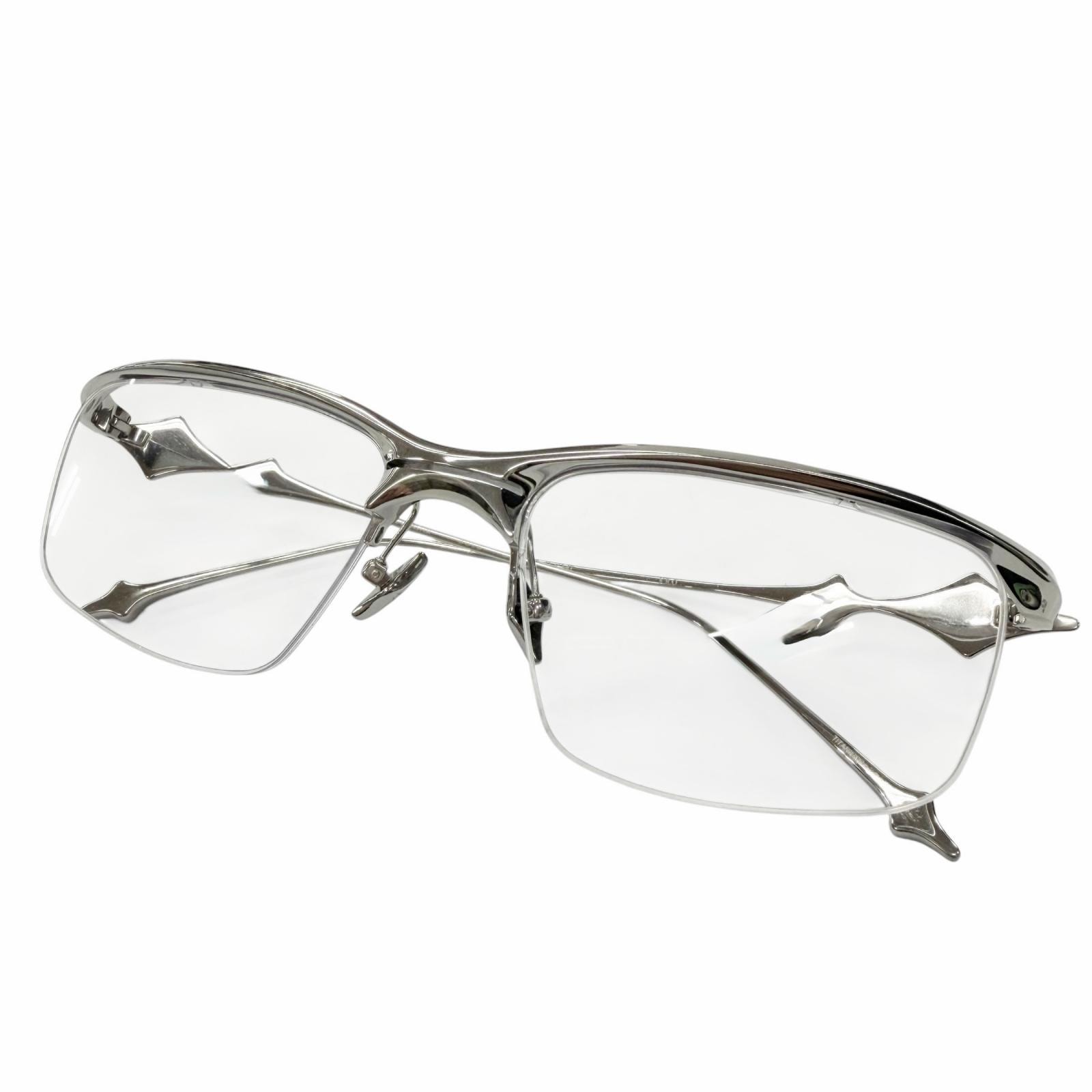極美品 ジェントルモンスター メガネ KRO 02 シルバー レディース 55□19-143