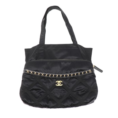 CHANEL シャネル マトラッセ グログラン 2WAYバッグ トートバッグ ブラック AP2676 レディース【中古】