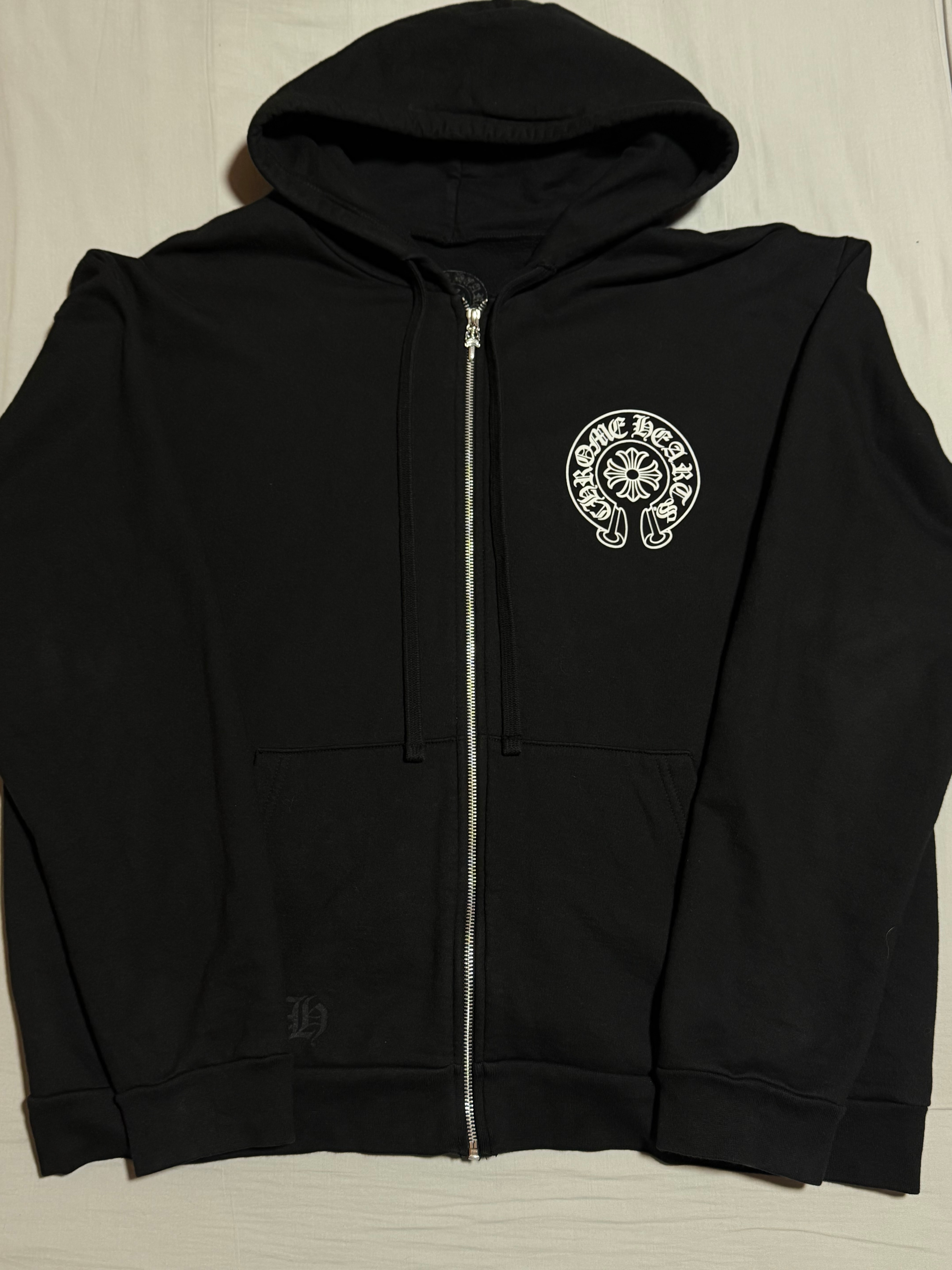 Chrome Hearts Back Horseshoe Zip Hoodie Osaka Exclusive "Black"