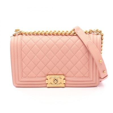 シャネル CHANEL ボーイシャネル ショルダーバッグ バッグ キャビアスキン(グレインドカーフ) レディース ピンク系 A67086 【中古】