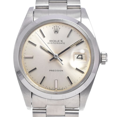 ロレックス ROLEX 6694 ヴィンテージ オイスターデイト プレシジョン Cal.1225 シルバー 手巻き メンズ 良品 腕時計 P#149106