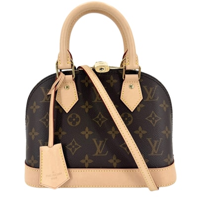LOUIS VUITTON ルイヴィトン 2WAY アルマBB ショルダーバッグ ハンドバッグ 肩掛け 斜め掛け 小さめ ミニバッグ M46990 モノグラムキャンバス ブラウン 茶 ゴールド金具 レディース 美品【中古品】